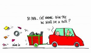 Caricature bâchage remorque