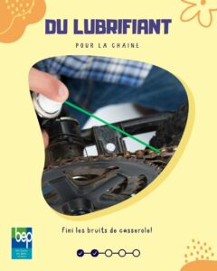 illustration d'une bonbonne de lubrifiant pour les chaines du vélo