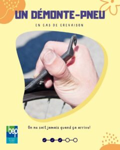 illustration d'un démonte-pneu et de son utilisation
